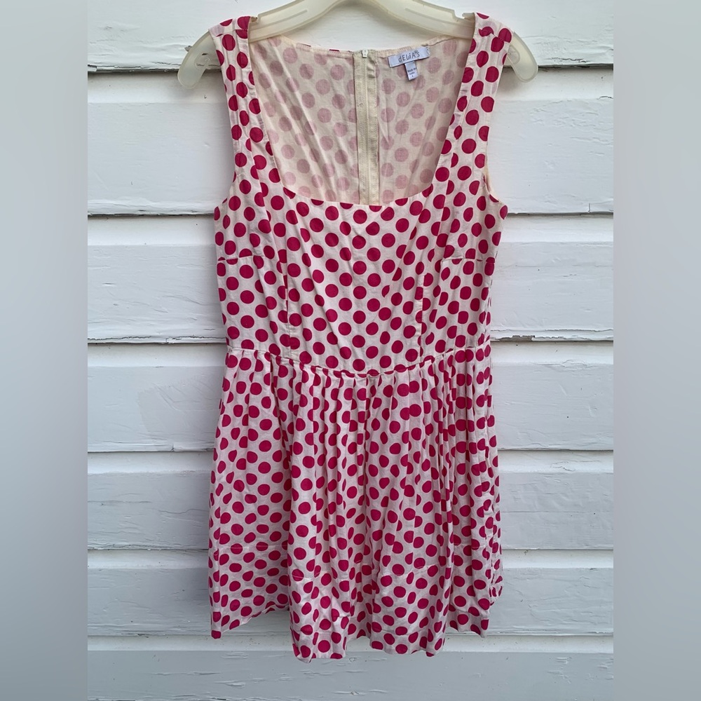 dELiA*s Red Polka Dot Retro Style Dress L